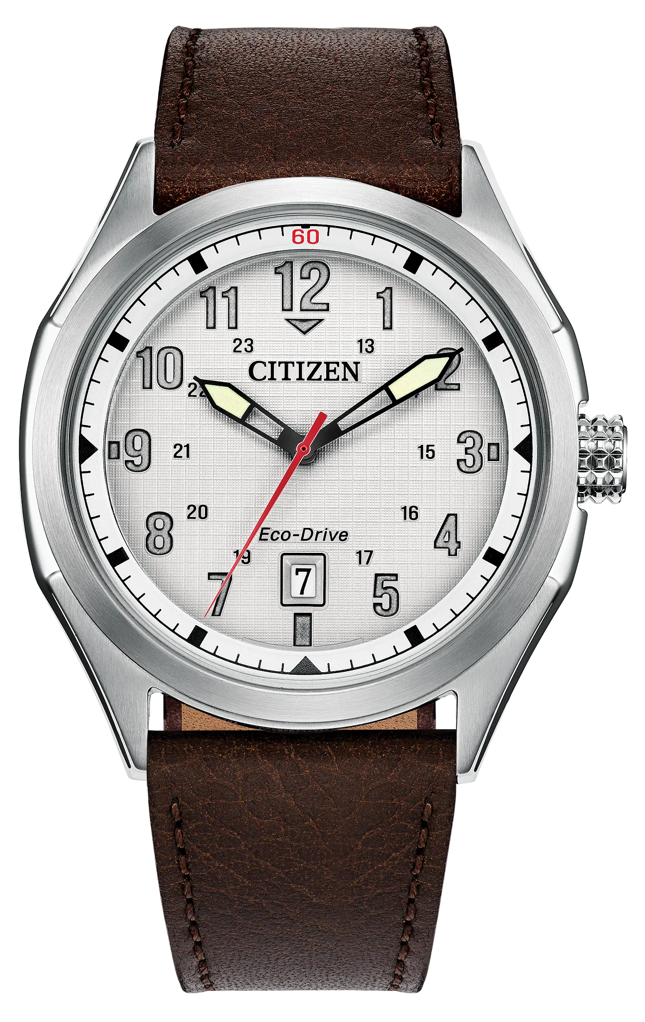 Terra Force Silver-Tone Dial Leather Strap AW1890-19B | CITIZEN